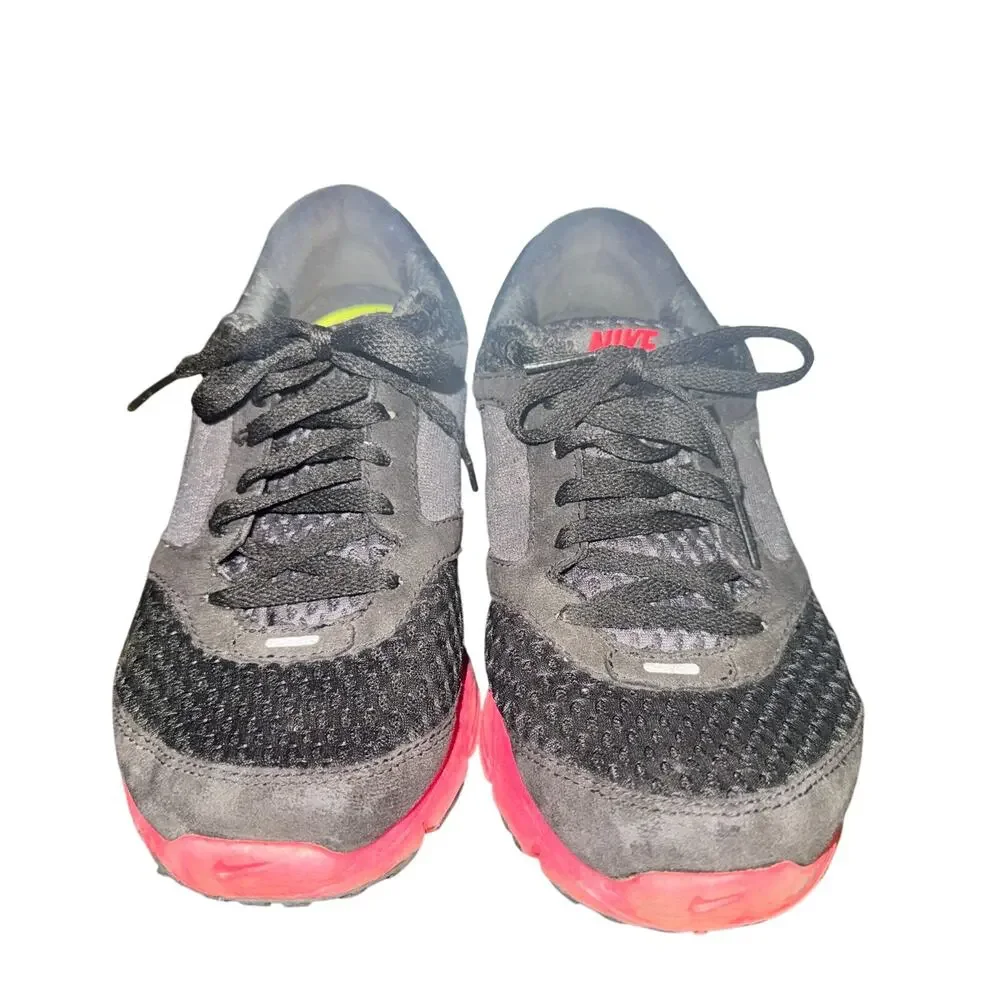 Nike Lunarfly 2 Sneakers Women's Size 7 Anthracite Black Hot Pink Mesh Shoes